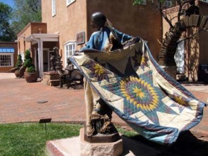 Life size bronze statue, Canyon Road, Santa Fe print $20 by Tammy Vitale (I stood and looked at this for a long time.  It is an amazing work!)