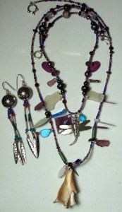 Dragonfly and (OBX) Shell Necklaces with Dangle earrings.  I think these are for me to I'm not pricing them yet.  =]
