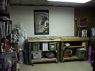 Studio - clean wide room wall