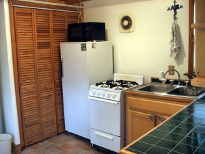 2nd view of kitchen showing utility closet