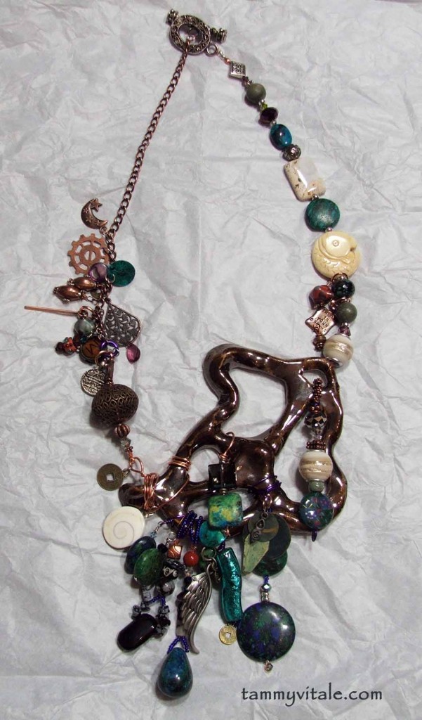 picture of unique ceramic beaded necklace
