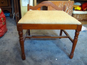 My old vanity stool "before"