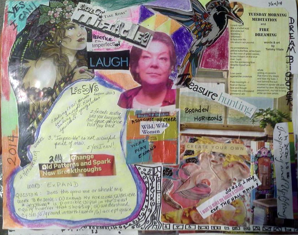 collage I created early January 2014 for the coming year.