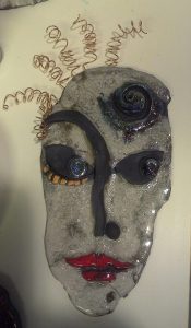 Funny Face, raku ceramics by Tammy Vitale