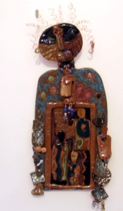 "All Things Connected" Ceramic wall sculpture by Tammy Vitale.