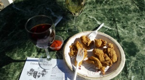 Chesapeake Wine Trail: Fried Oysters and wine at Oakcrest Vineyard and Winery