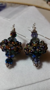 beaded bead earrings by Tammy Vitale