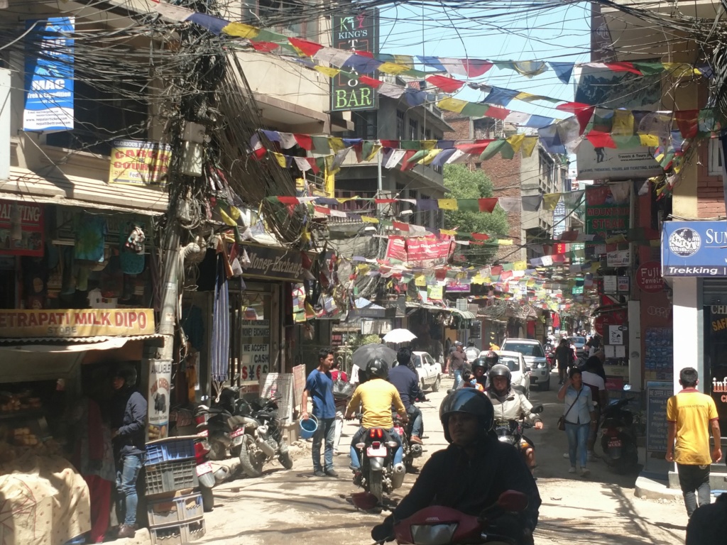 prayer flags - street in Nepal