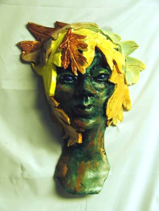 Mask leaf lady front
